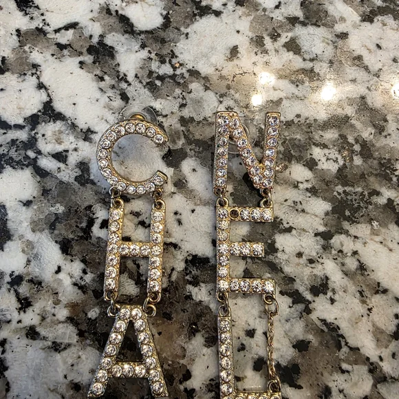 Homemade Elegant Silver Logo Earrings - Picture 4 of 7